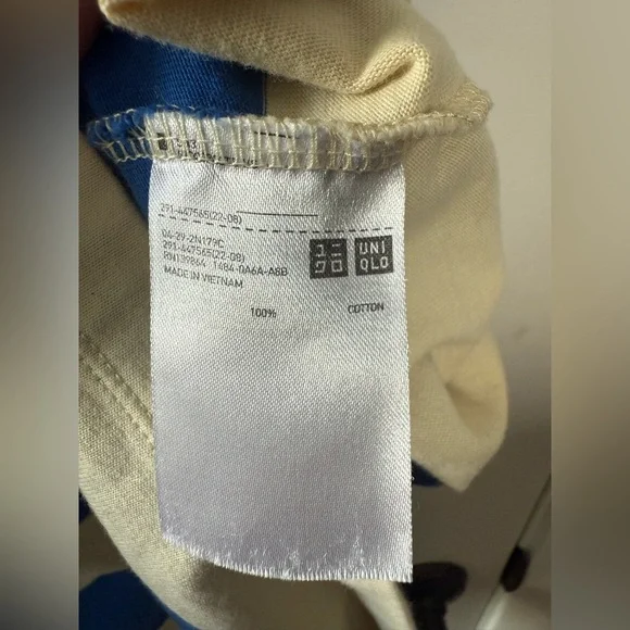 Uniqlo x Marni Blue Stripe Cotton Short Sleeve Midi Dress Size Large - Picture 10 of 11